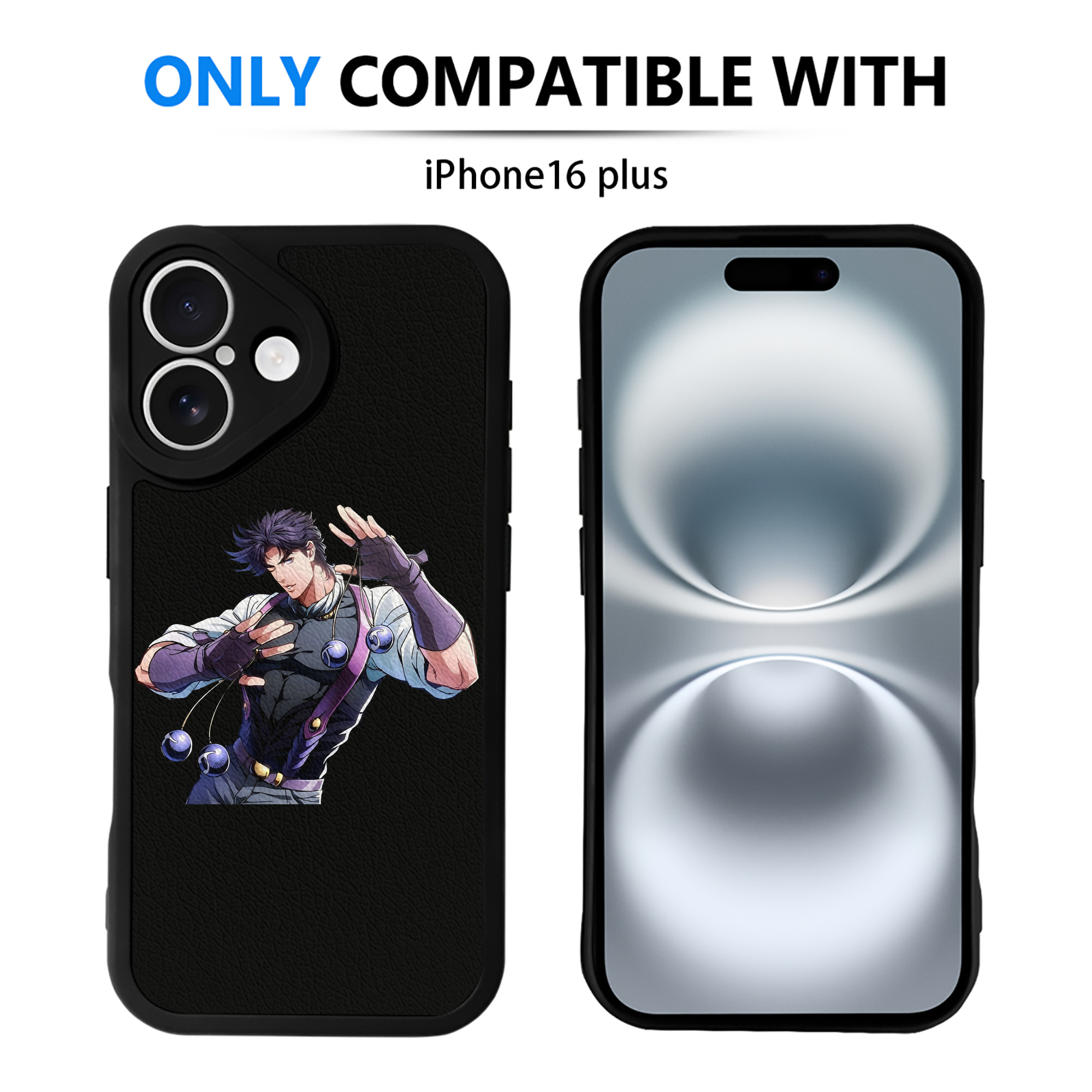 （画像用） ジョジョの奇妙な冒険 JoJo's Bizarre Adventure 【iPhone 16シリーズ対応】シリコンスマホケース（レザー調） 材質：シリコン